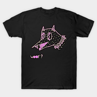 WOOF?(pink/green) T-Shirt